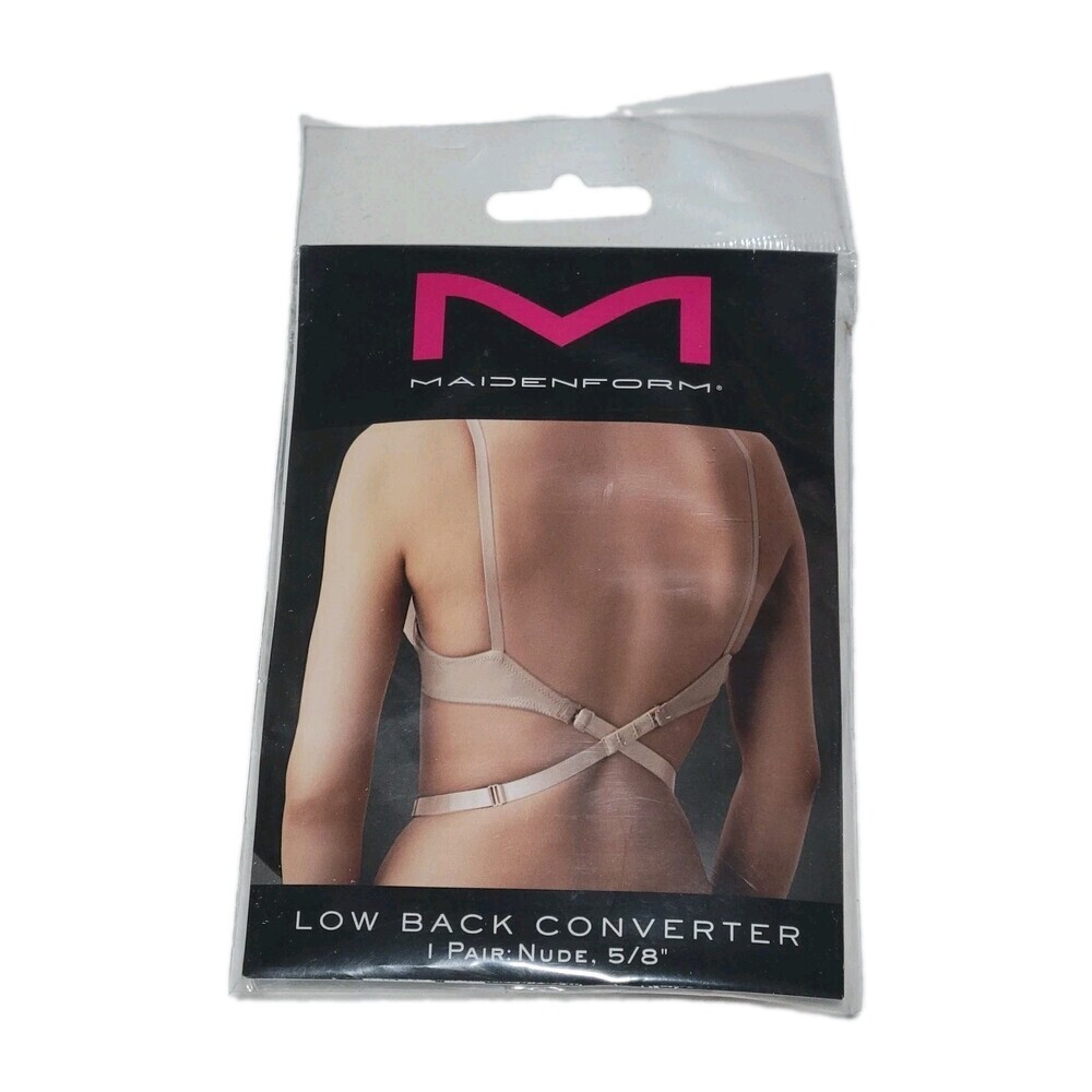 Maidenform Low Back Cross Bra Converter  NWT 5/8" Nude 1 or 2 hook bra